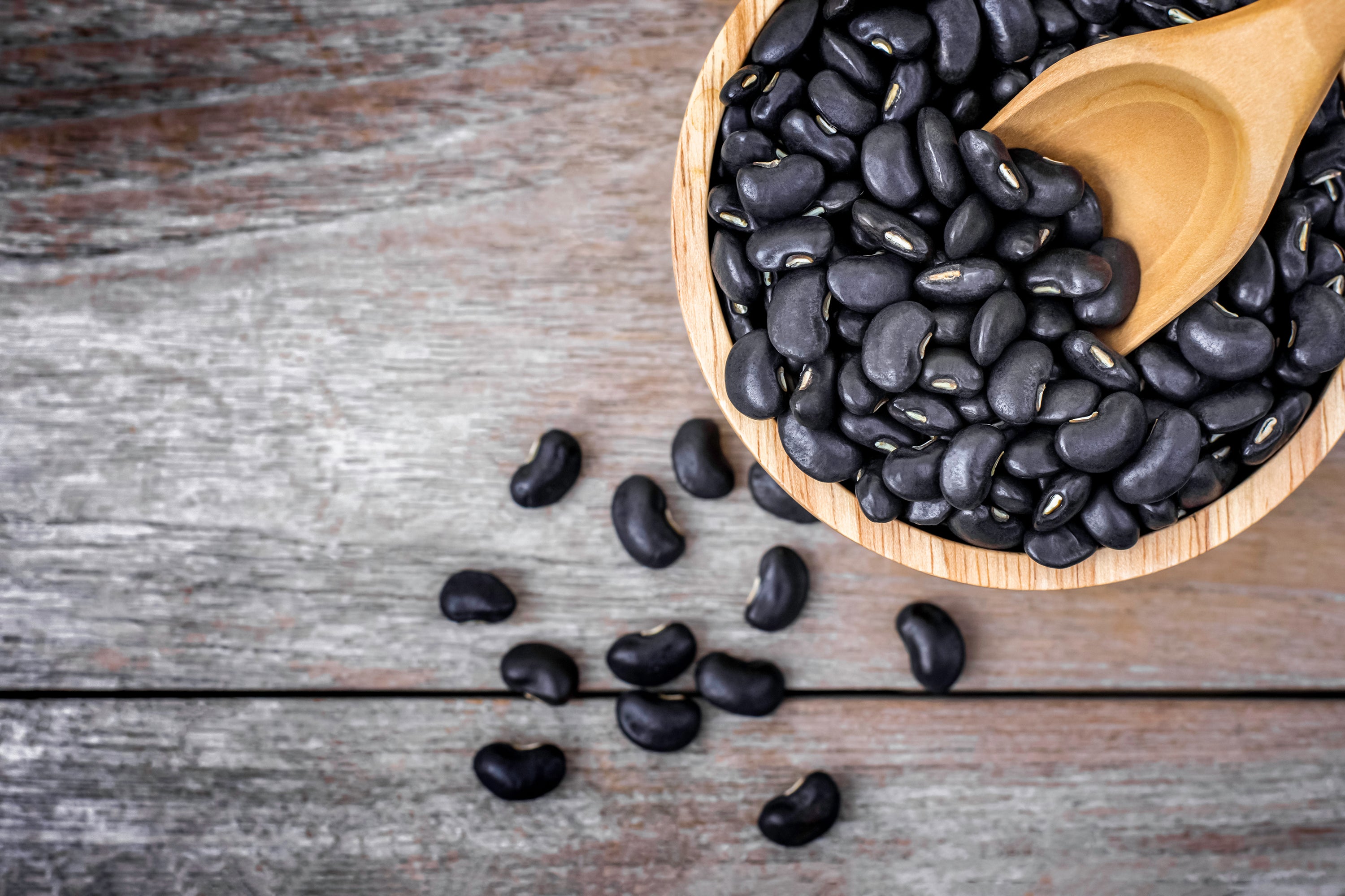 Fresh black beans used in Kekoa Foods baby food puree.