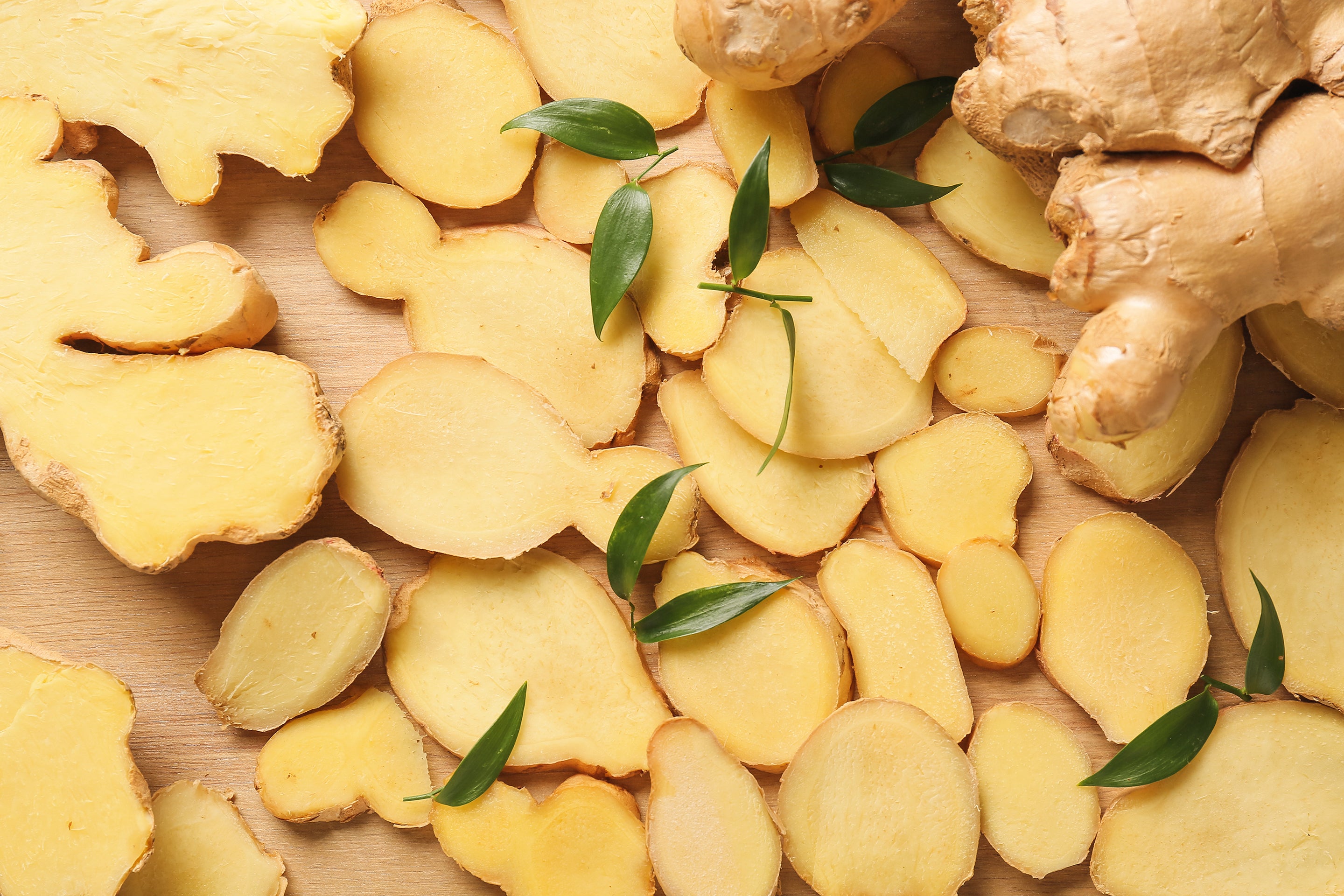 Fresh ginger used in Kekoa Foods baby pouches.