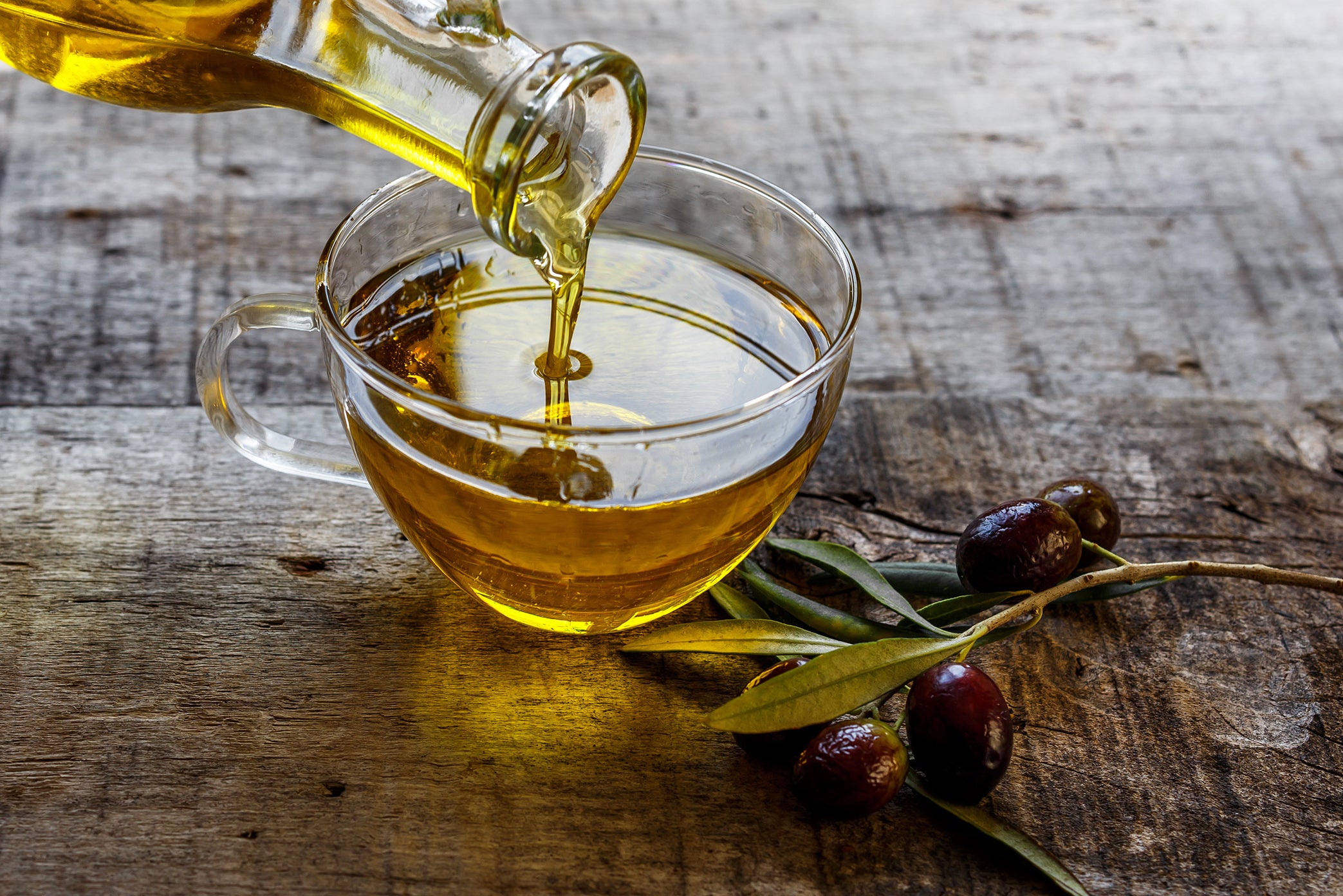 Fresh olive oil used in Kekoa Foods organic baby food.