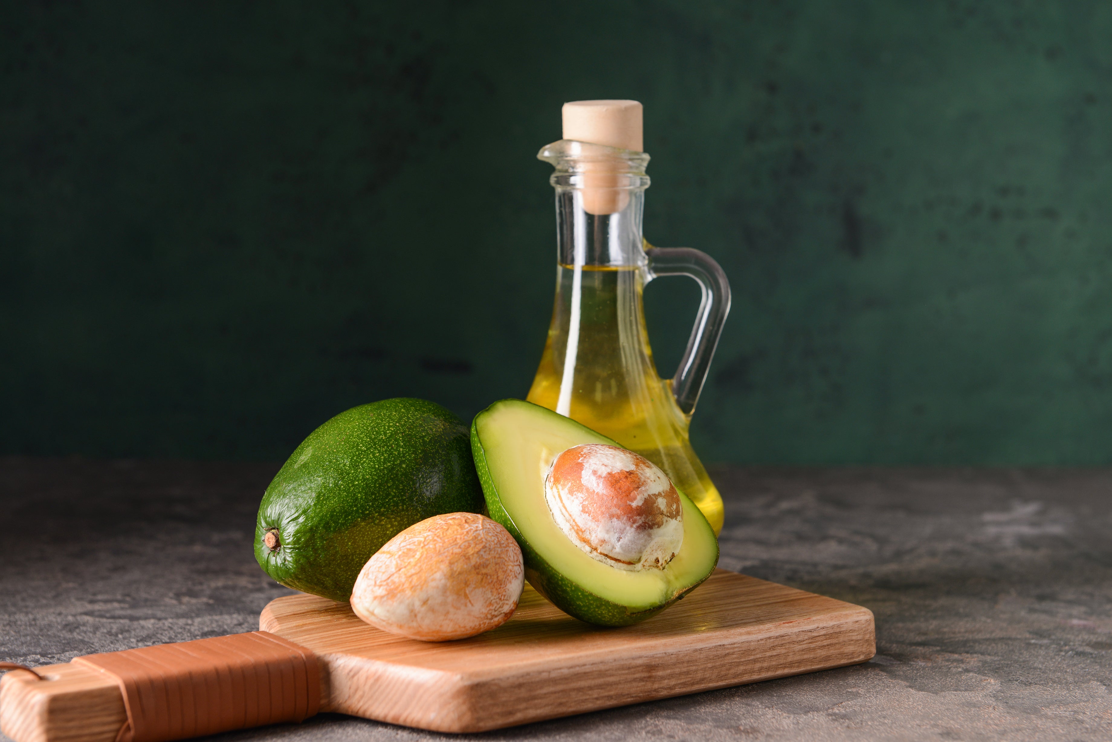 Fresh avocados and avocado oil used in Kekoa Foods baby puree.