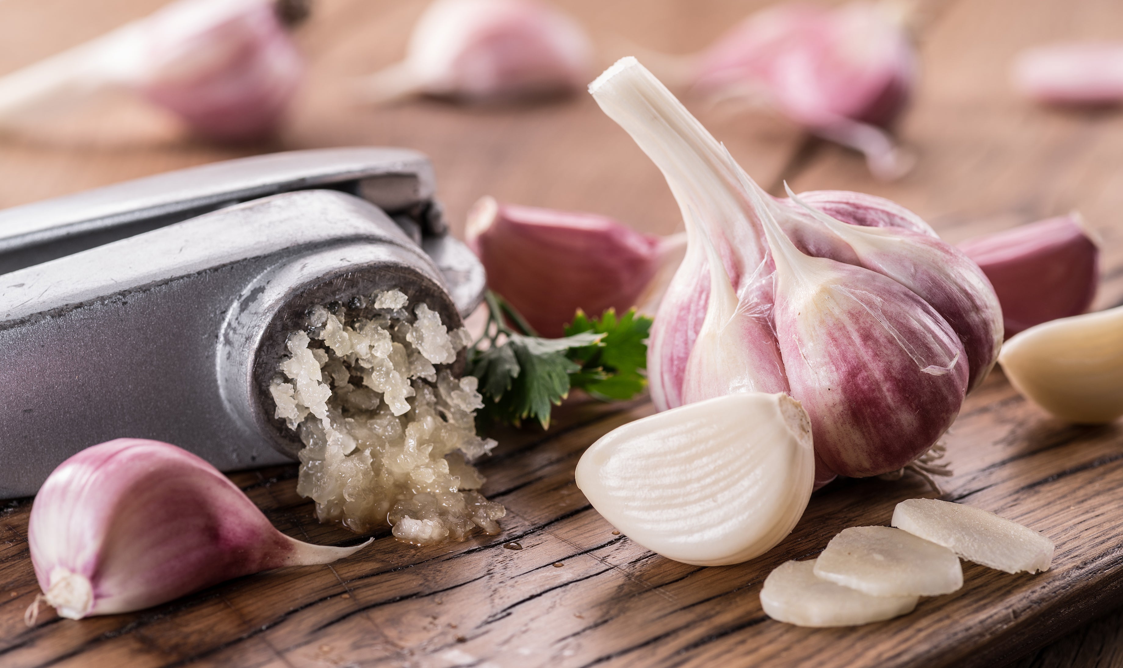 Minced garlic used in Kekoa Foods baby food puree.