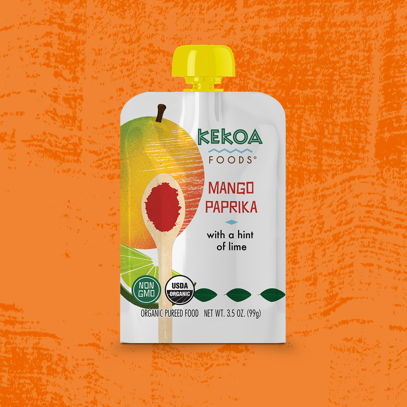 Mango Paprika Squeeze Pouch, 100% Organic Vegetarian Baby Food Purée